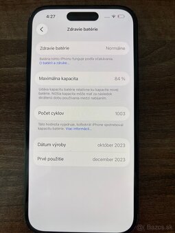 Iphone 15 128GB, 84% - 6