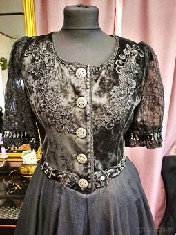 Predám čierne šaty v štýle gotik - 6