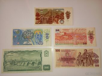 BANKOVKY 10-500 KČS, OSMDESÁTÁ LÉTA, 5 RŮZNÝCH EMISÍ - 6