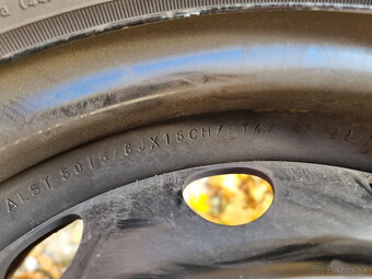 Zimné pneu 185/65 R15 88T + plechové disky 4x100 6Jx15 ET47 - 6