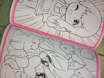Manga Kawaii color omaľovánka s nálepkami - 6