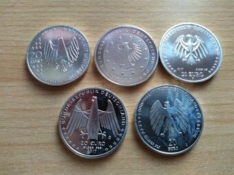 Strieborné Nemecké euromince 20€ a 10€ - 6