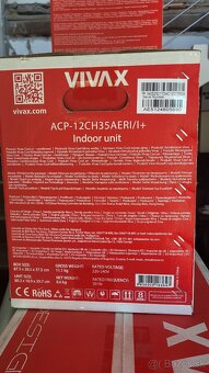 Predám úplne novú  klimatizáciu VIVAX-R Desing 3,5 kw - 6