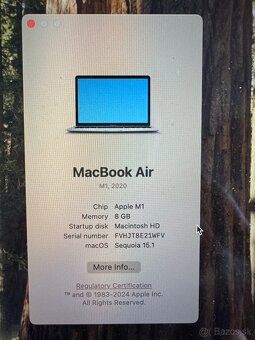 Macbook AIR M1 13" 2020, 8gb, 256gb SSD s obalom - 6