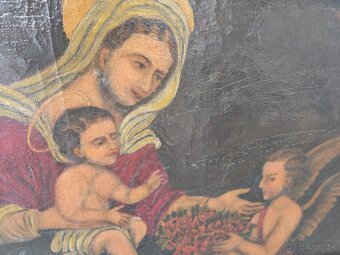 Starožitný obraz maľba na plátne - 6