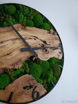 Machové hodiny olivové - 6