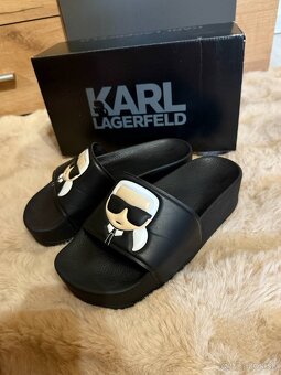 karl lagerfeld original damske letne slapky na platforme - 6
