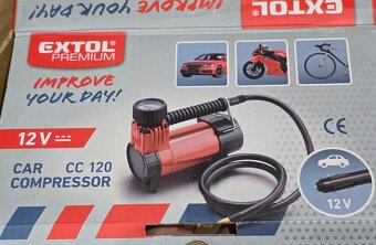 Extol Premium CC 120 minikompres, do auta 12V 6,9bar - 6