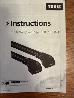 Predám nosič Thule Wingbar Edge 9596 Black + kit XT 3145 - 6