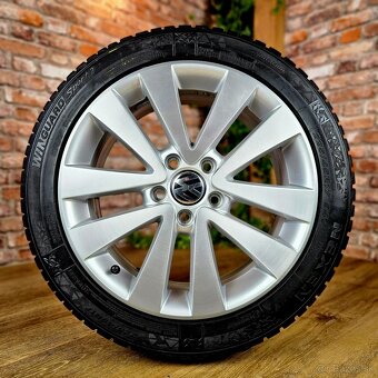 Alu R17 5x112 orig. VW Golf, Caddy, Jetta...+zimné 225/45R17 - 6