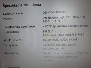 rozpredám notebook Acer extensa 2508 - 6