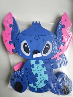 Detské vzdelávacie drevené puzzle Stitch, Krtko, Zuna, Zajac - 6