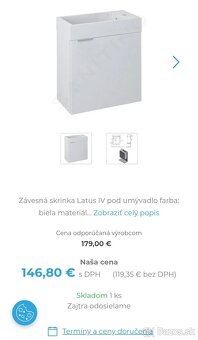 Skrinka pod umývadlo Sapho - biela, nová - 6
