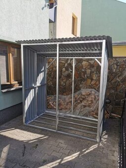 Prístrešok na palivové drevo 3x1,2m RAL3011 višňa - 6