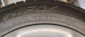 Celoročné pneu 185 55 R14 + VW disky - 6
