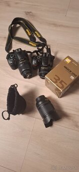 Nikon D3500 + 3 objektívy + 2 batérie + 2 nabíjačky + d3100 - 6