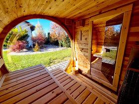 Venkovní oválná sauna s panoramatickým oknem - 6