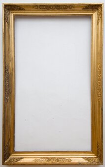 Starožitný pozlátený rám na obraz - Biedermeier, 145 × 90 cm - 6