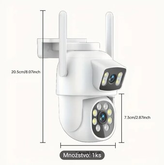 Kamera wifi, vonkajšia, vodotesná,dvojitá - 6