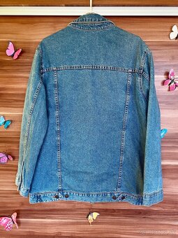 Dlhá riflová bunda, džínsová bunda, PULL & BEAR, S-M, nová - 6