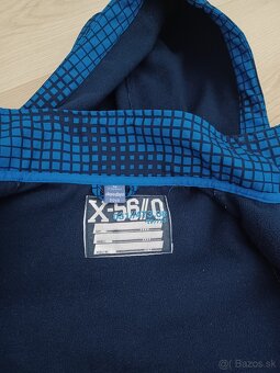 Modrá kockovaná softshellová bunda - 6