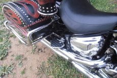 Masívní chrom plotny řidiče spolujezdce chopper,cruiser. - 6