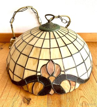 Starý krásný Tiffany lustr Rozměry 100 x 40 cm - 6