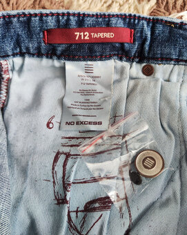 Pánske rifle No Excess - Tapered 712, Denim Stretch, 31/34 - 6