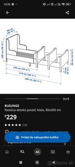 Detská rastúca posteľ Busunge IKEA - 6