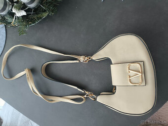 Nová béžová kabelka z Turecka imitácia značky LV, vnútri dve - 6