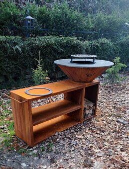 Ohniskovy gril corten pult - 6