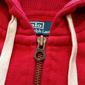 Polo Ralph Lauren červená mikina na zips s kapucňou M - 6