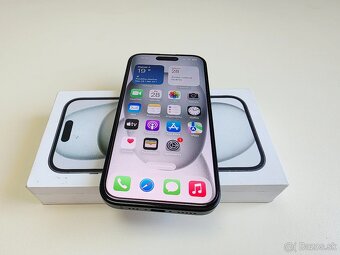 APPLE IPHONE 15 128GB BLACK,ZDRAVIE BATERKY 100% - 6