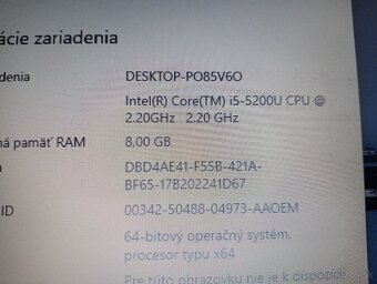 predám Hp 350 G2 , Intel core i5 , 8gb ram , ssd - 6