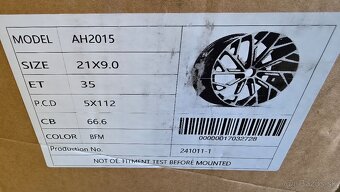 Predám 4ks nejazdené 21" disky na Audi - 6