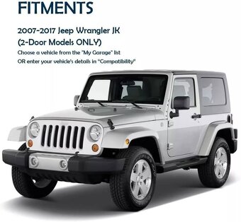 Boční nášlapy pro Jeep Wrangler JK 2007-2018 (2-dveřové) - 6