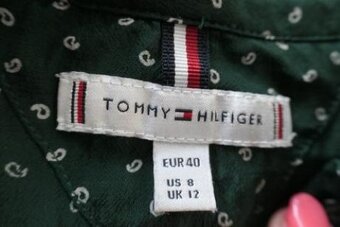 TOMMY HILFIGER MONOGRAM krasne zelene dlhe saty M/L - 6