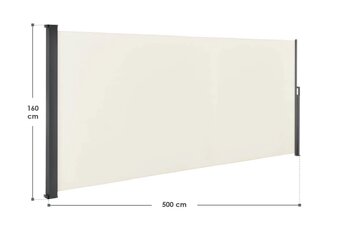 Bočná zaťahovacia markíza - rôzne rozmery - šedá a béžová - 6