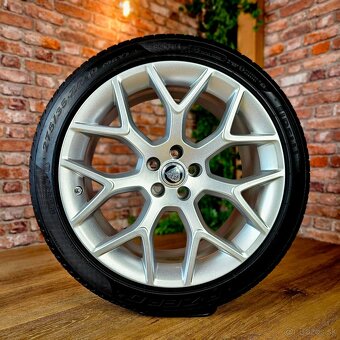 Alu R19 5x108 orig. JAGUAR F-type dvojrozmer + letné pneu - 6