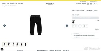 Merino nohavice Devold Wool Mesch 190 Longs Man - 6