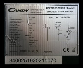 Chladnička Candy CMDDS 5144WH - 6