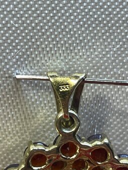 zlaty prívesok -Český granát - 6