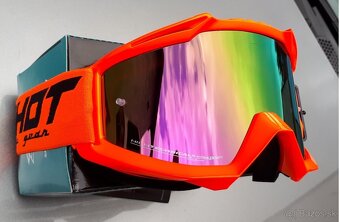 prilba helma okulare mx shot enduro žltá oranžová - 6