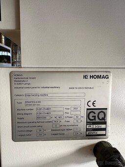 Olepovačka hrán Brandt Homag EDGETEQ S-200 Super stav - 6
