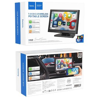 Bezdrôtová prenosná obrazovka do auta 7" HOCO HU2 - 6