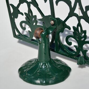 Ťažký anglický liatinový vintage stojan na knihu, tablet - 6