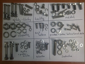 kompletná sada skrutiek na veterány - 6