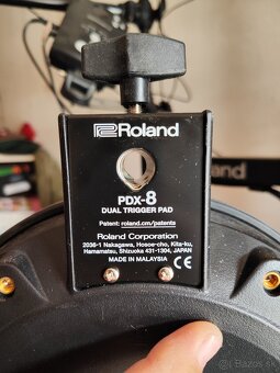 Predám súpravu bicích Roland so slúchadlami a stoličkou - 6