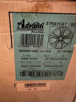 5x127 9J R20 ET35 Advanti Straycat Matt Black Polish - 6