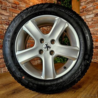 Alu R16 4x108 orig. PEUGEOT + ako nové zimné 205/60R16 - 6